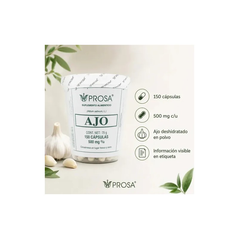 Ajo 150 Cap-prosa Sabor Sin Sabor