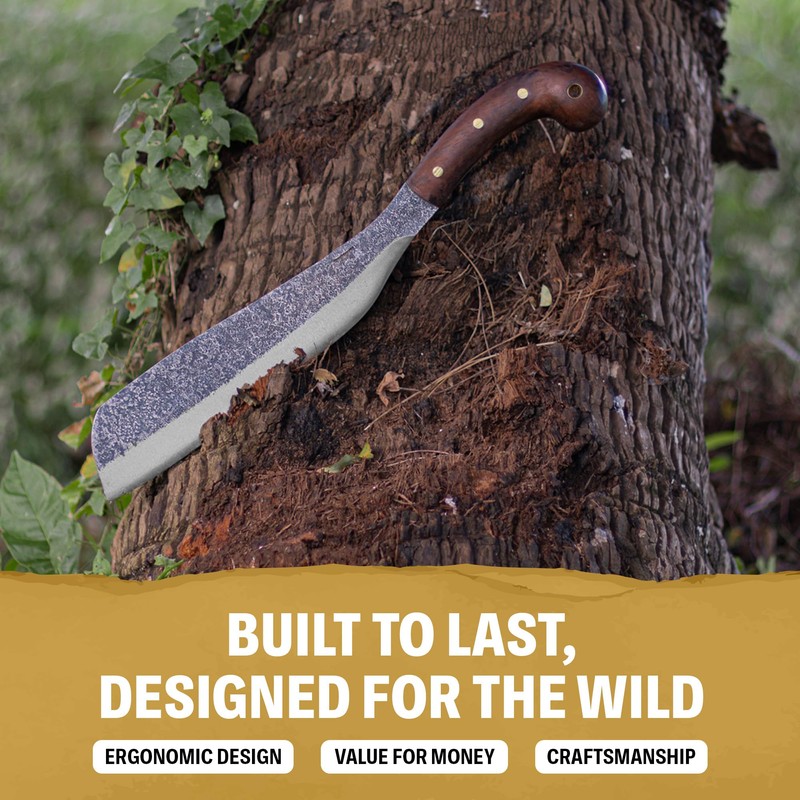 Condor Tool & Knife Village Parang Machete 12 Inch W/Leather