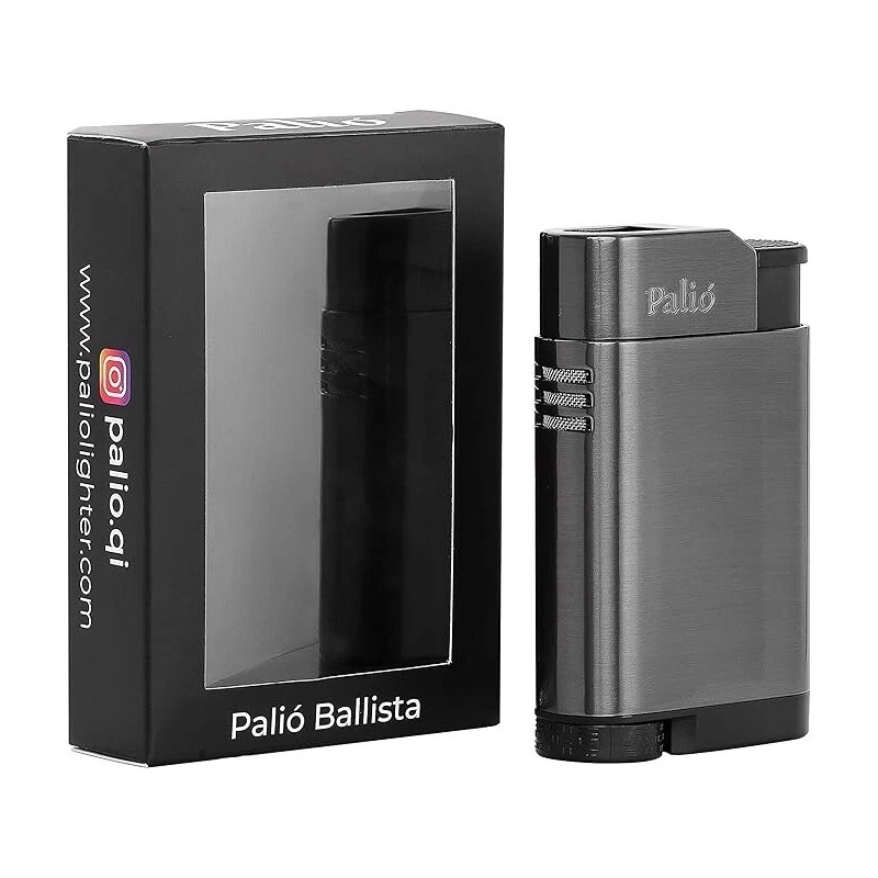 Palio Ballista Jet-Flame Cigar Lighter, Cigar Smoking Reliable Flame, Gunmetal