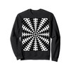 Starlight Beam With Dovetail Pattern White On Black Sweatshirt