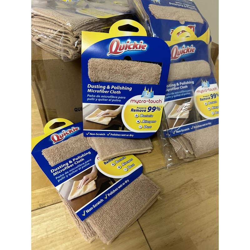 Quickie #474 (6 PACK) Microfiber Dusting & Polishing Cloths