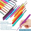 59 Pcs Ergonomic Crochet Hooks Kit, Knitting Starter Kit for