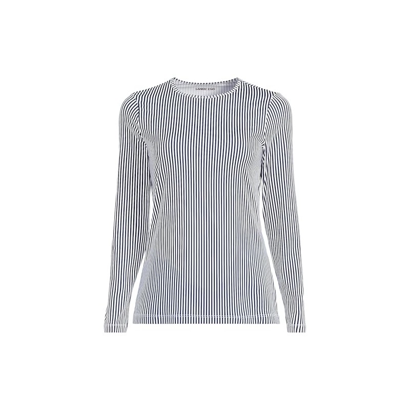 Lands' End Women's Long Sleeve Relaxed UPF 50 Rash Guard,