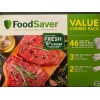 FoodSaver Special Value Vacuum Seal Combo Pack 8" & 11" Rolls 46 Pre-Cut Qt Bags