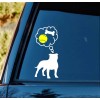 Bluegrass Decals Pit Bull Pitbull Dreaming Dog Bones Yellow Tennis Balls Decal Sticker B1146 Mom