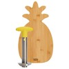 Tasty Pineapple Slicer and Bamboo Board Set, Cores and Slices