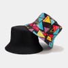 Quanhaigou Triangle Printed Bucket Hats Unisex Summer Travel Beach Fisherman