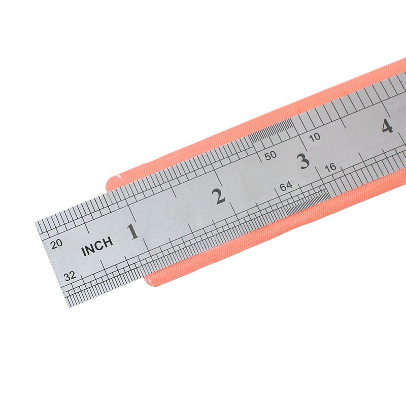 Steel Ruler School Office 30Cm Metal Drawing Measuring 1 Pieces