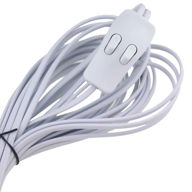 Rextin Double E26/E27 LED Light socket 21FT extension cord with