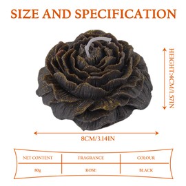 Darryy Kerze mit Niedriger Temperatur, Massage Kerze, Romantische Kerzen (Schwarz)