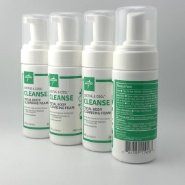 Medline Soothe & Cool Cleanse 4PC Total Body Foam (4oz / 118ml Each ) New