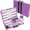 Crazy Games Backgammon Set - Classic Purple Large 18 Inch