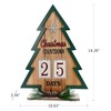 Christmas Tree Advent Calendar Decorations Wooden Xmas Countdown 2024 Tabletop