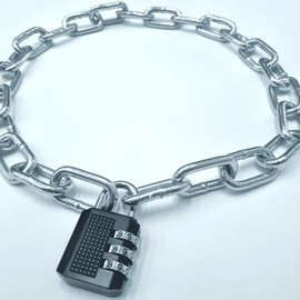 JJ Pet 73cm Chain Lock Set for Bicycle & Motorcycle - Number Combination Steel Chain Lock