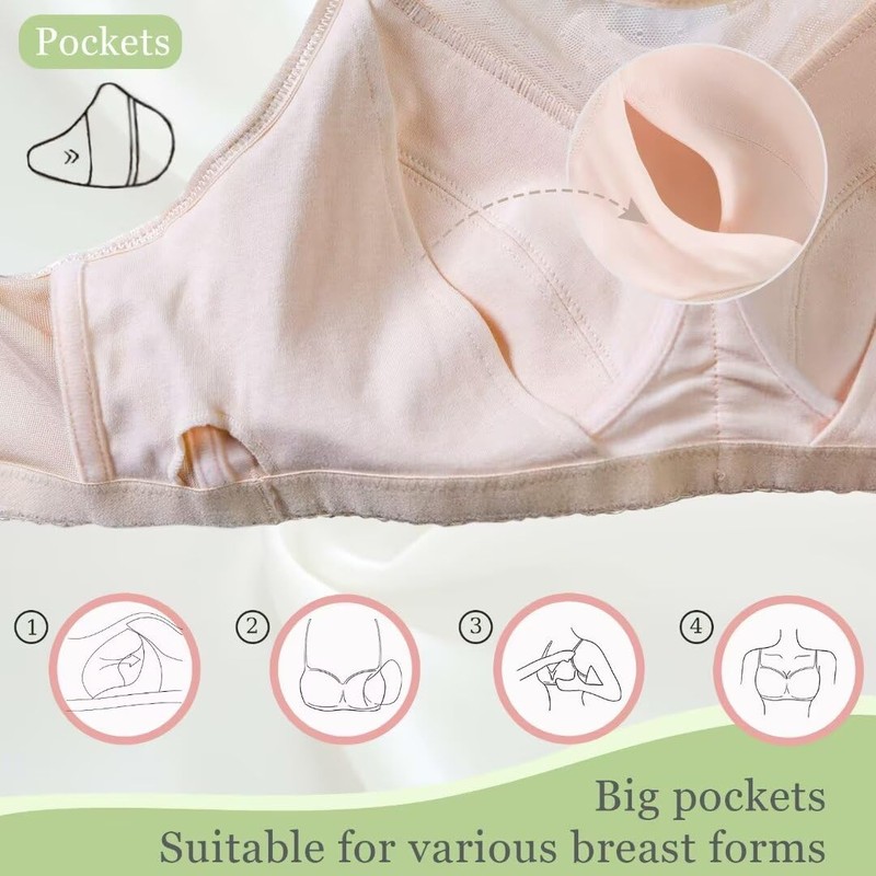 LIUCHXILI Mastectomy Bra Post Surgery Bra for Breast Forms Breast