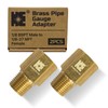 Cosmostar 1/8 BSPT Male to 1/8-27 NPT Female Gauge Adapter