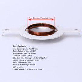 AFOULYKL Audio Replacement Titanium Speaker Diaphragm for JBL 2418, JBL 2418H, JBL 2418H-1, EON 15, EON POWER15, EON 15 G2, EON 15P, MR 902, MR 905, MR 922, MR 925, MR 926, MR 935 and Many More