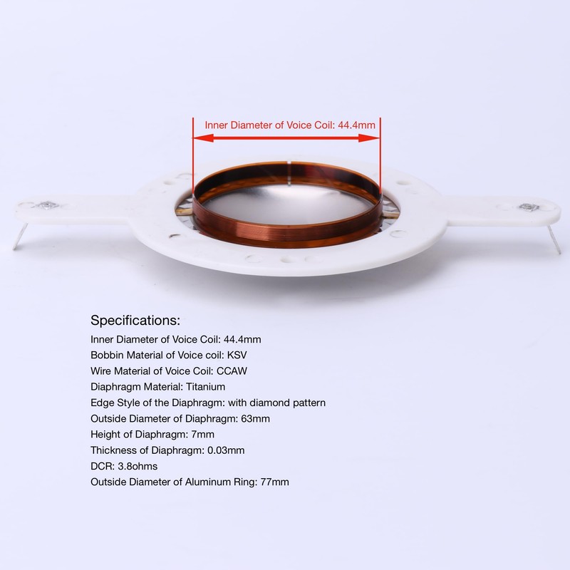 AFOULYKL Audio Replacement Titanium Speaker Diaphragm for JBL 2418, JBL