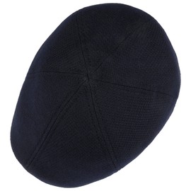 LIERYS Mackenzie Men's Flat Cap with Cashmere - Made in the EU - Lined with Cotton - Cap Made of 71% Wool, 25% Cotton, 4% Cashmere - Men's Hat Autumn/Winter, darkblue
