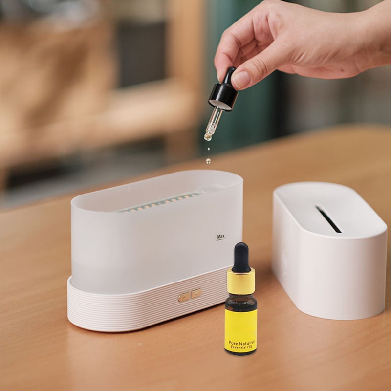 Aroma Diffuser Simulated Flame Large Fog Humidifier USB Atmosphere Lamp