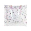 TotePrint Transparent Glitter PVC Beach Bag, 30 x 28 x