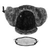 Winter Trapper Hat Windproof Ushanka Earflap Hat Detachable Face Cover