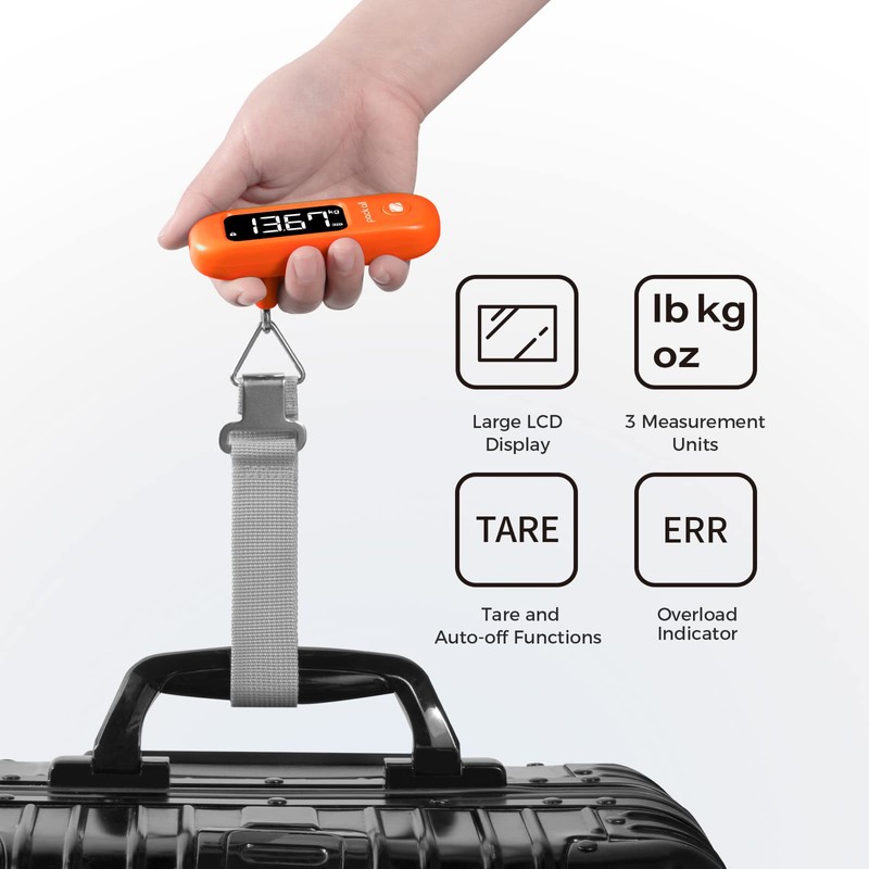 pack all 110 Lbs Luggage Scale, Digital Handheld Baggage Scale,