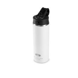 GSI Outdoors, Microlite 24oz Vacuum Insulated Stainless Steel Water Bottle with Straw Lid for Camping, White