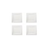 BIA Cordon Bleu 905162WS4SIOC White Square Plate, Set of 4,