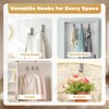 VOSEPO Folding Wall Hook, 4Pcs Foldable Coat Hooks Mounted, Heavy