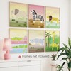 Pastel grey studio Safari Wall Decor Art Prints Set of