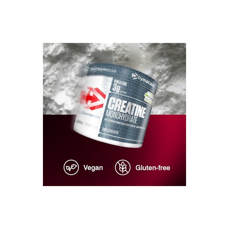 Dymatize Creatine Monohydrate Unflavoured Powder 500g - 100% Creapure Creatine