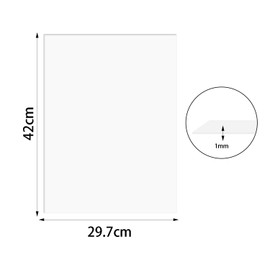 DARENYI Acrylic Sheet A4 Size 6 Piece Set of 6 DARENYI Acrylic A4 Clear Plastic Plates with Protective Film (11.7 x 8.3 inches (297 x 210 mm)