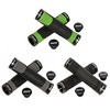 AWE® AWEGrip™ Alloy BMX MTB Bicycle Handlebar Locking Grips (Black/Green)
