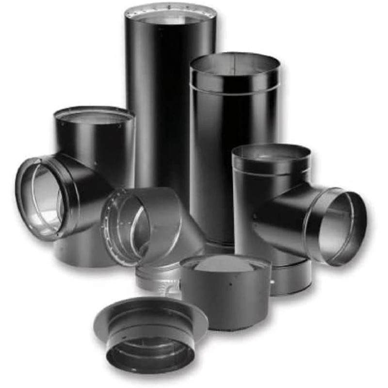 DuraVent DuraBlack 6 Inch 24 Gauge 430 Stainless Steel Easy