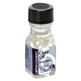 LorAnn Clove Leaf Oil SS Natural Flavor, 1 dram bottle (.0125 fl oz - 3.7ml - 1 teaspoon) - 24 pack
