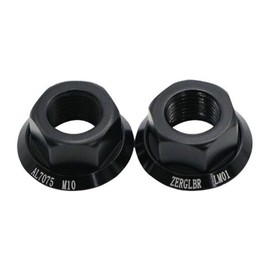 Xtahdge 2pcs Bicycle Wheel Hub Axle Nut 7075 Aluminum Alloy M10*P1.0 Bolt Screw Nuts for Front and Rear Bike Wheels