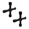 4-Way Multi-Functional Utilities Key, 2 Pcs Zinc Alloy Meter Box