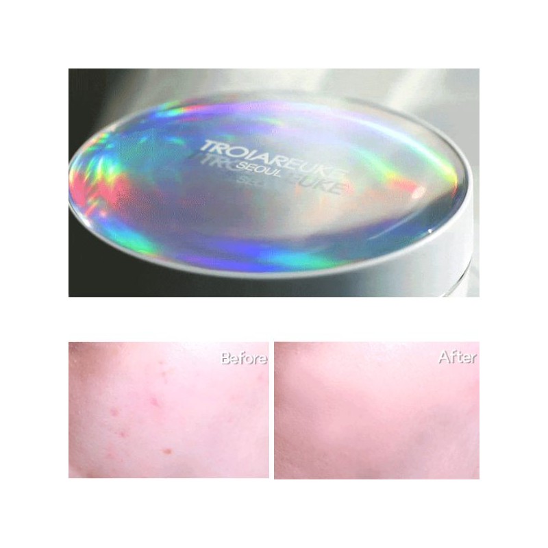 TROIAREUKE Seoul Aesthetic Cushion SPF50 PA+++ 15g /Refill15g, Shade:23 Yellow