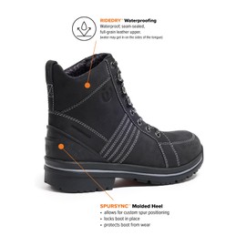 Kerrits Trail Blazer Lace Up Boot Black/Black Size: 8 1/2M