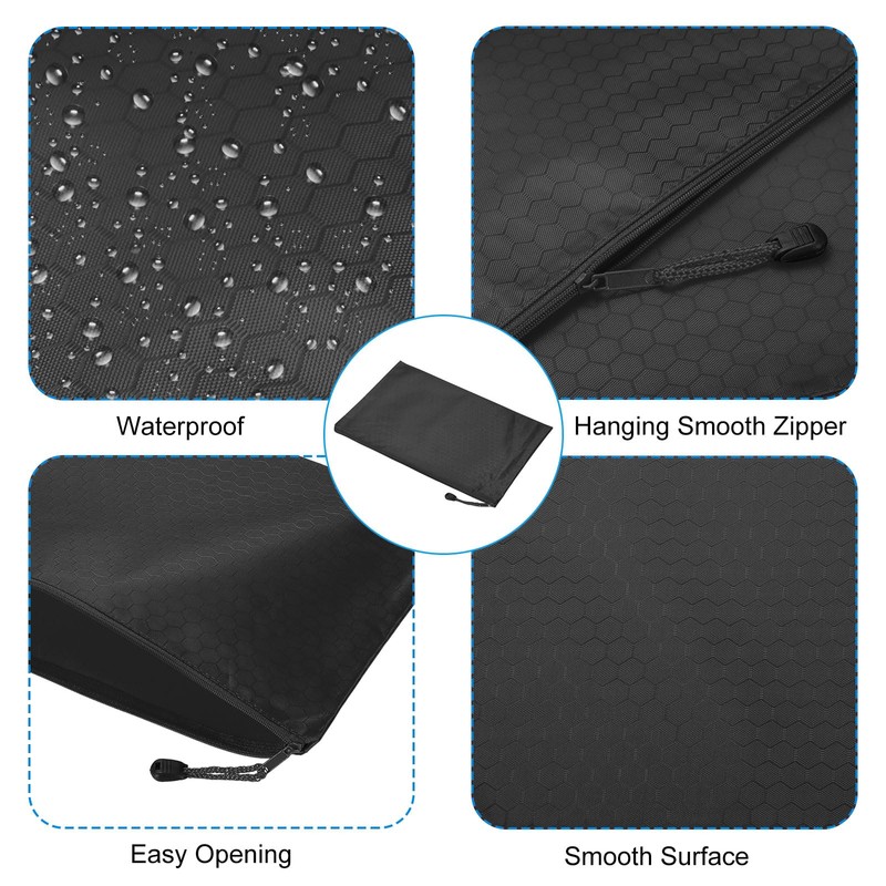PATIKIL Waterproof Zipper File Bags, 10 Pack A4 Document Holders