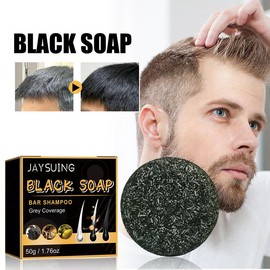 Jaysuing black hair soap. Thick and black hair care. Clean scalp. Soft and strong hair. Shampoo soap. - Specification: 4pcs