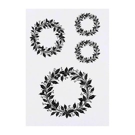 4 x 'Christmas Wreath ' Temporary Tattoos - Water Resistant, Skin-Safe, Non-Toxic Transfers, Mixed Sizes (TO00080624)