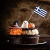 Greece Toothpick Flag Greek National Small Mini Cocktail Fruit Cupcakes