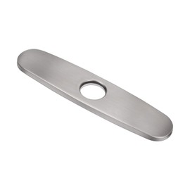 AOPANDA Sink Hole Cover, Escutcheon Plate Stainless Steel Deck Plate for 1 or 3 Hole Bathroom or Kitchen Sink Faucet Mixer Tap 10" Silvery Stainless Steel