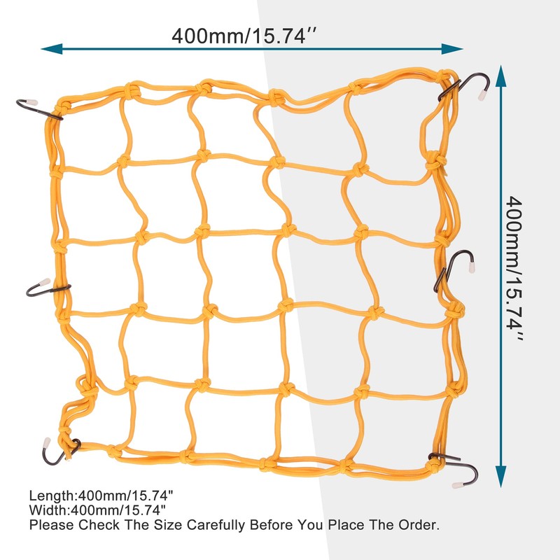 GOOFIT Motorcycle Luggage Cargo Net Helmet Net 15" With Hooks