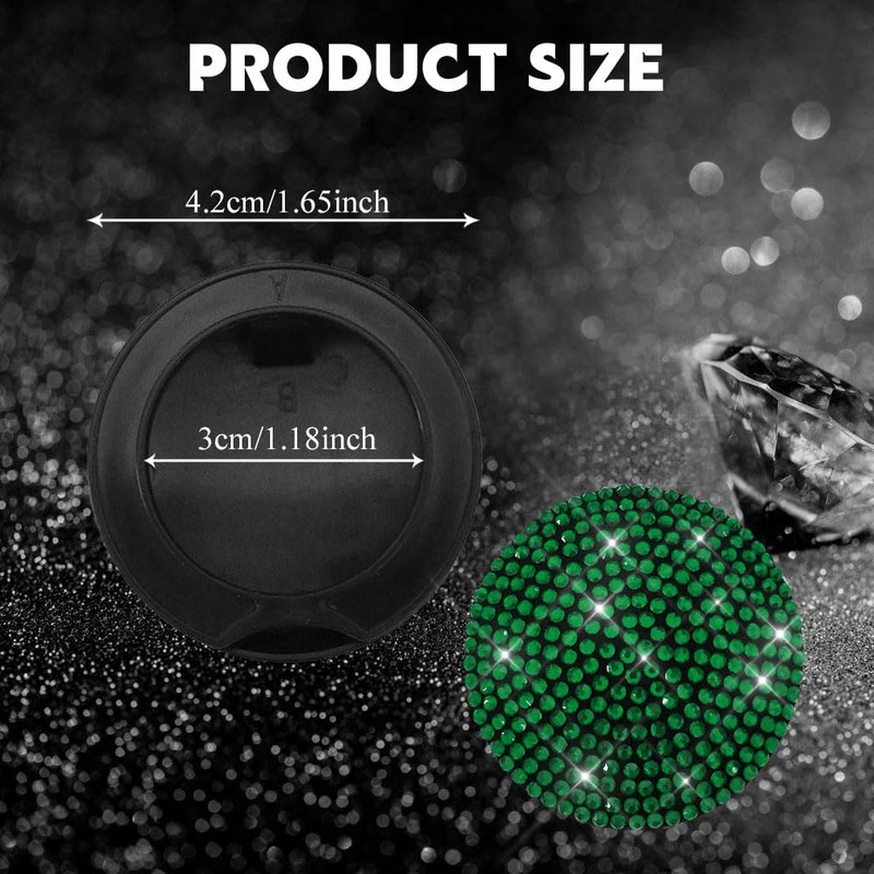 Rebvugr Bling Car Push to Start Button Cover, Switch Button