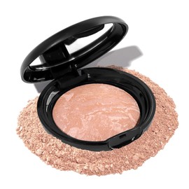 Baked Foundation for Mature Skin, Colour Correcting Powder Foundation, Long-lasting 24H Wear, Shimmer Brick Pressed Bronzer, Medium to Full Coverage, Water & Sweat Resistant (#02 NATURAL, One Size)
