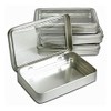 Clear Top Metal Tin Box 7oz Plain Silver Hinged Blank