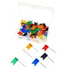 JZK 100 x Multicoloured Flag Head Push Pins Card Nail
